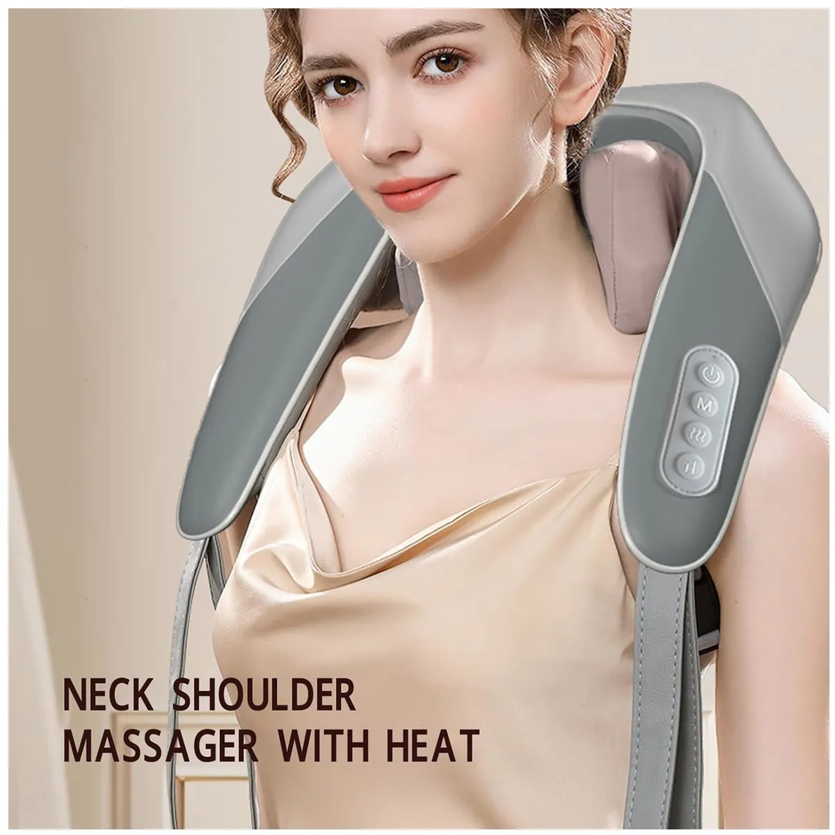ONE PIXEL - Masajeador con Calor para Cuello y Hombros ONE PIXEL Masaje Shiatsu Eléctrico Alivia el Dolor