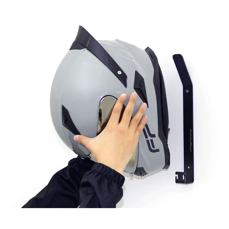 FIREPARTS - Base Soporte para Casco  pared negro en hierro