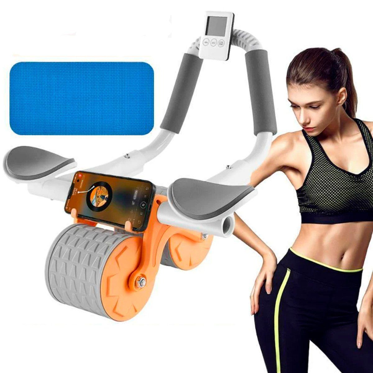 GENERICO - Rueda Abdominal Rebote Auto Contador Ejercicio Casa