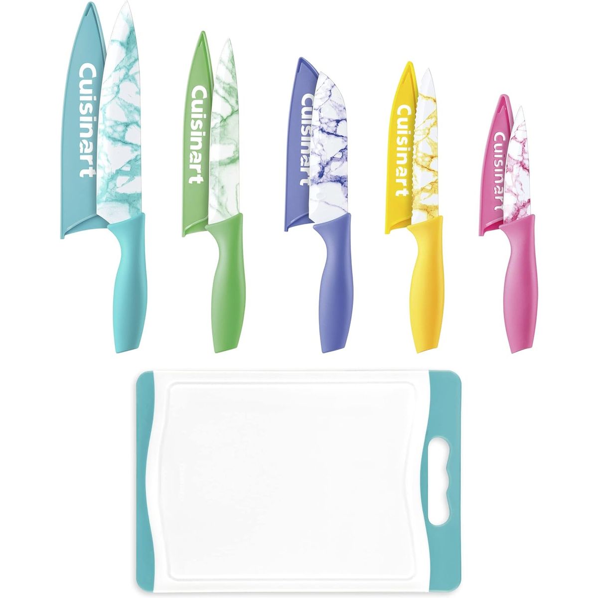 CUISINART - Set De Cuchillos De Mármol Y Tabla De Cortar Cuisinart