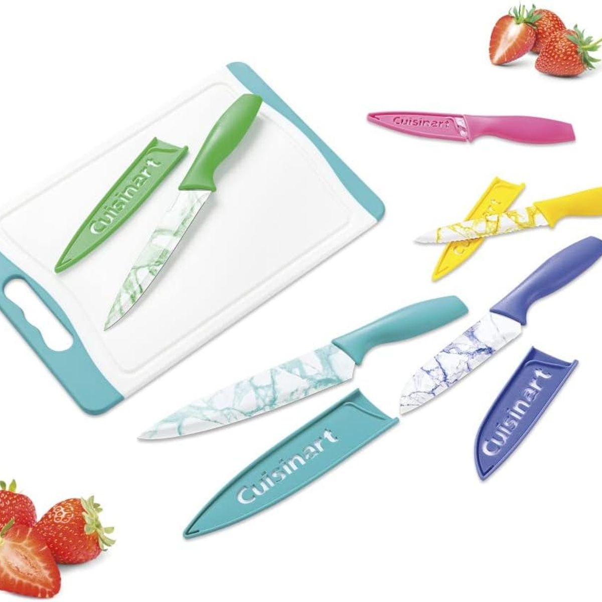 CUISINART - Set De Cuchillos De Mármol Y Tabla De Cortar Cuisinart