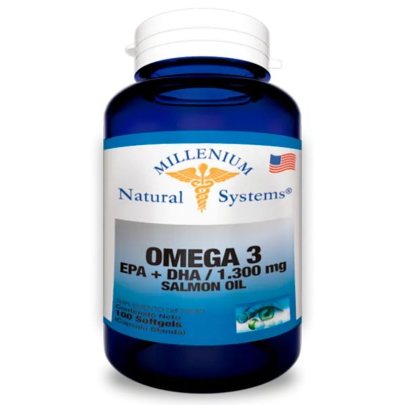 MILENIUM - Omega 3 1300mg epa + dha 100 softgels natural systems_.