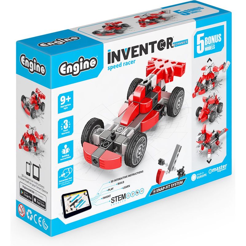 ENGINO - Juego De Construcción Carro De Carreras 5 En 1 Bloques Armar