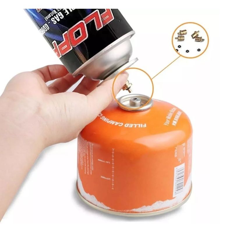 GENERICO - Set X 2 Tanques Gas Butano Estufas Camping 900 Ml 11x