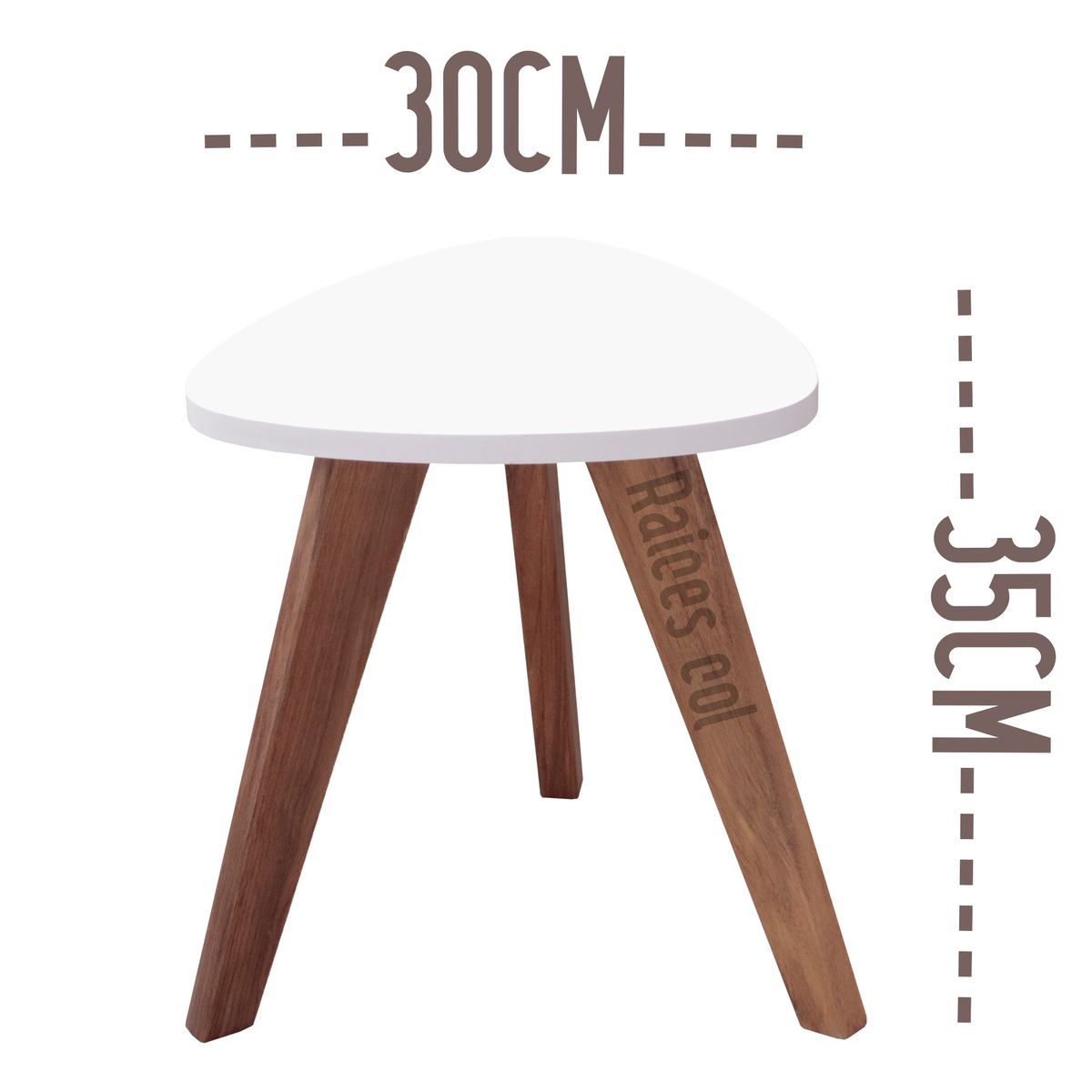 GENERICO - Mesa Nórdica Triangular - Set X 2 - Pequeña & Grande