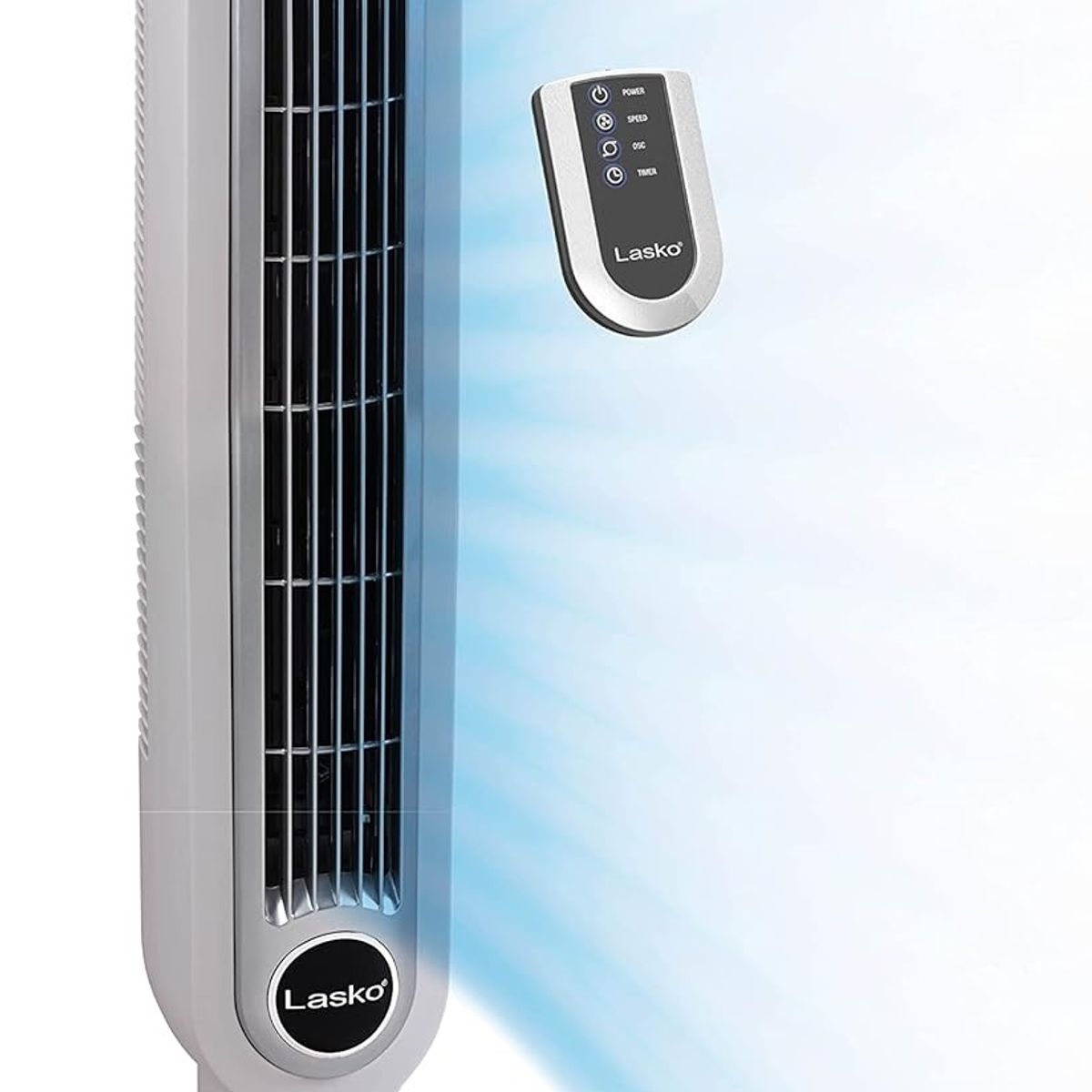 LASKO - Ventilador de Torre Ahorrador y Silencioso Control Remoto 92cm Lasko