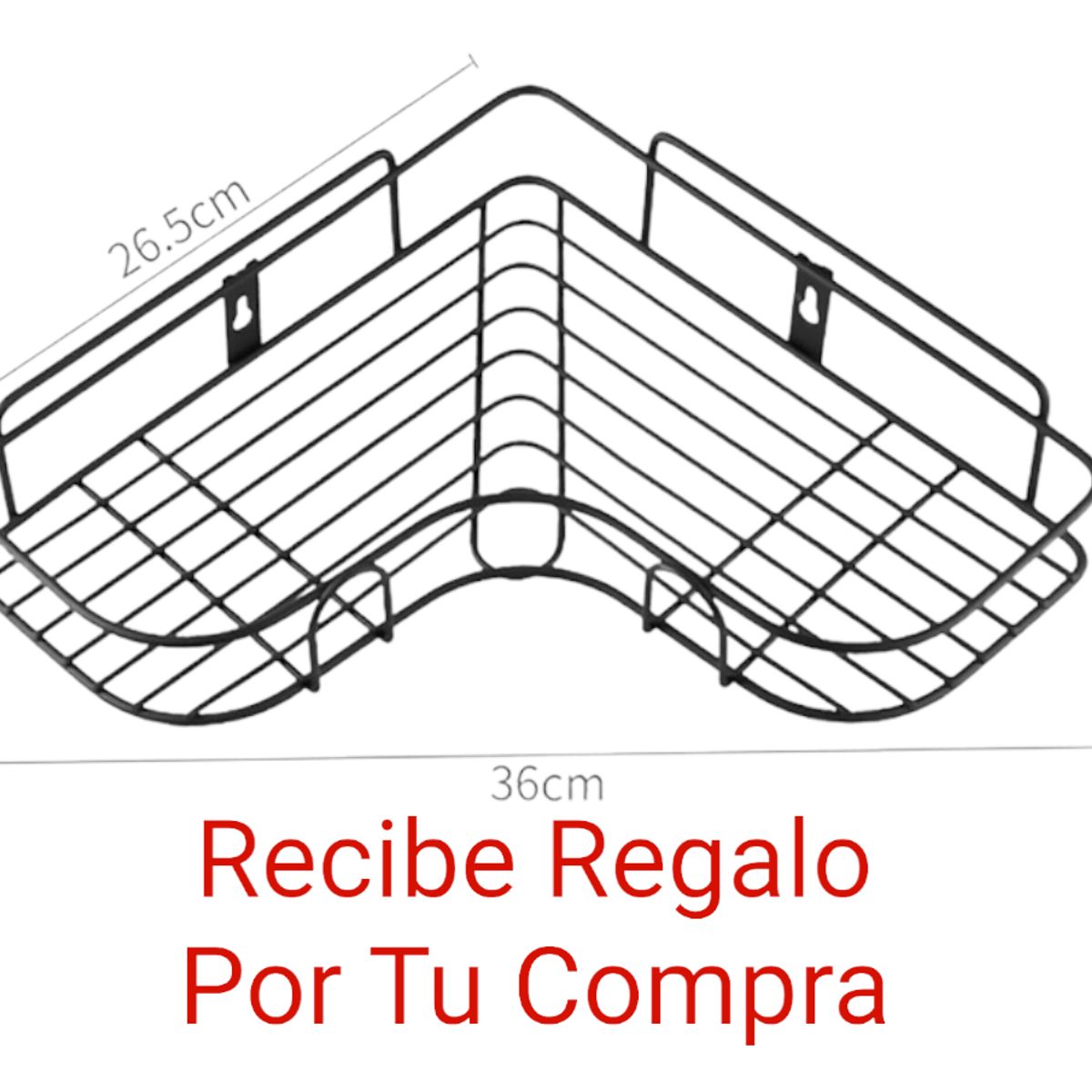 GENERICO - Organizador Esquinero Pared Soporte Accesorios Baño + REGALO