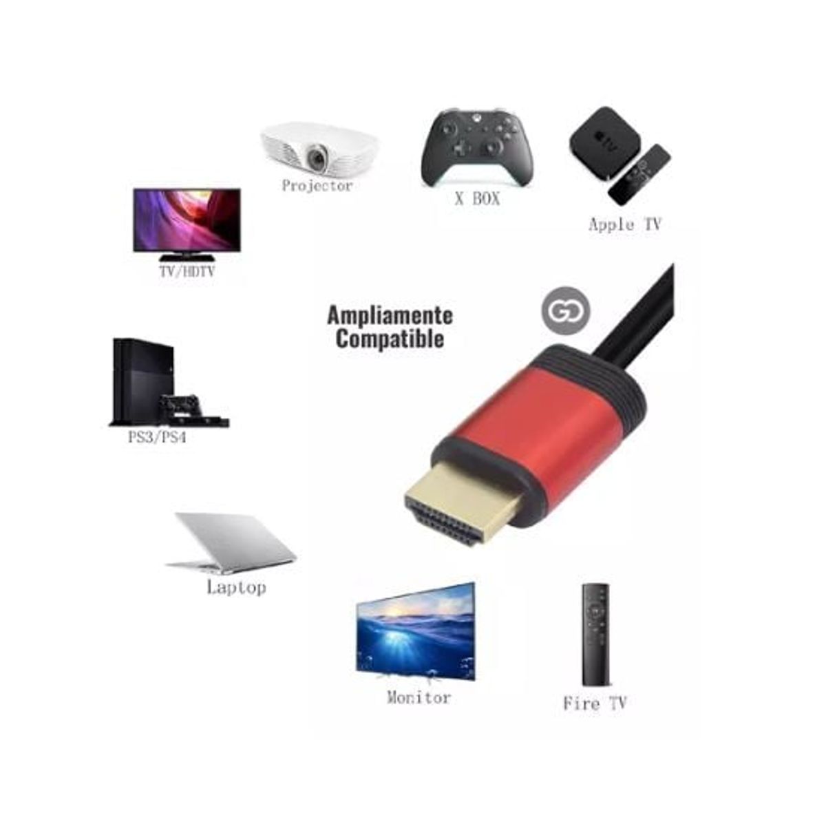 DIANSHENG - Cable Hdmi/ Hdtv 4k Ultra Hd 2k De 20 Metros Alta Calidad