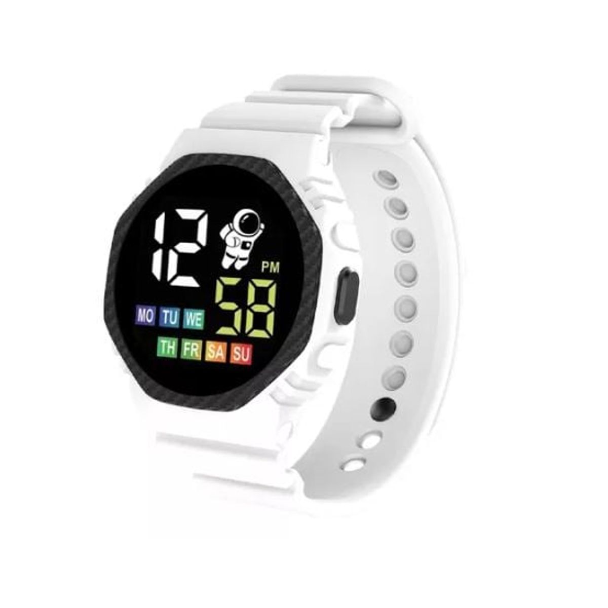 GREEN HANSHENG - Reloj Para Niños Impermeable Digital Color Blanco Fino