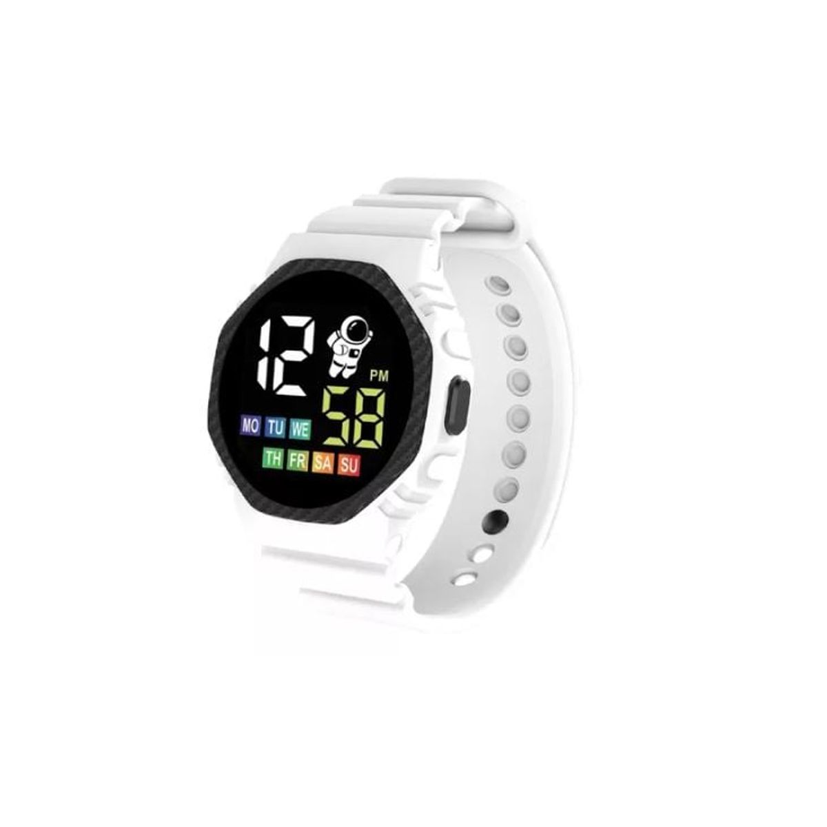 GREEN HANSHENG - Reloj Para Niños Impermeable Digital Color Blanco Fino