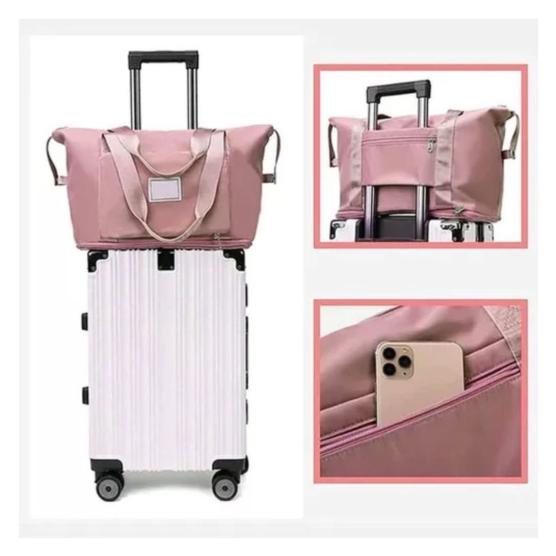 GENERICO - Bolso Hombro Expandible Plegable Impermeable Equipaje Viaje morado