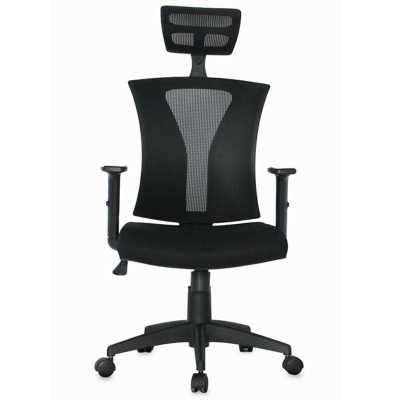 GENERICO - Silla de oficina praga Gerencial con cabecero Ergonómico Negra