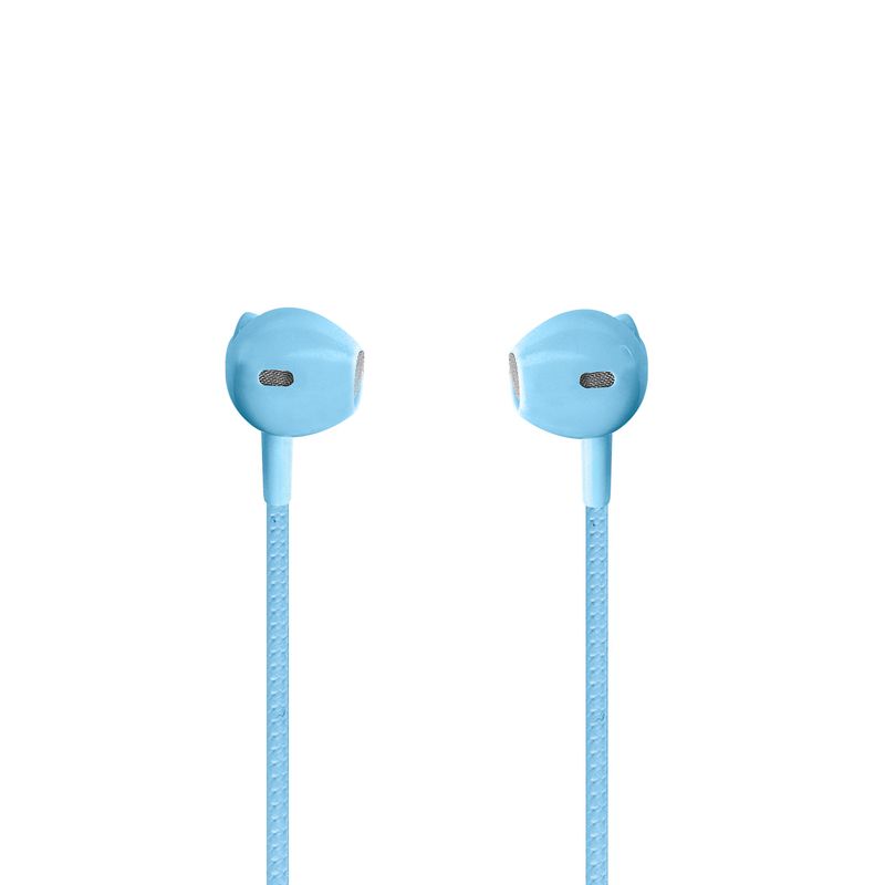 GENERICO - Auriculares Gato Colores Micrófono Manos Libres Con Cable Azul