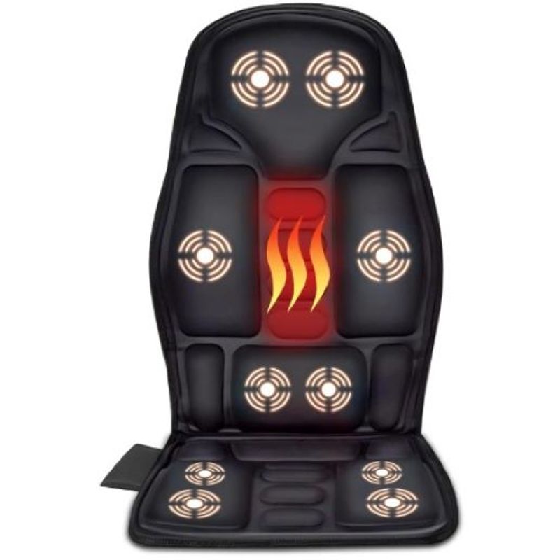 GENERICO - COJIN ASIENTO MASAJE ESPALDA VIBRACIÓN CARRO SILLA OFICINA CALOR