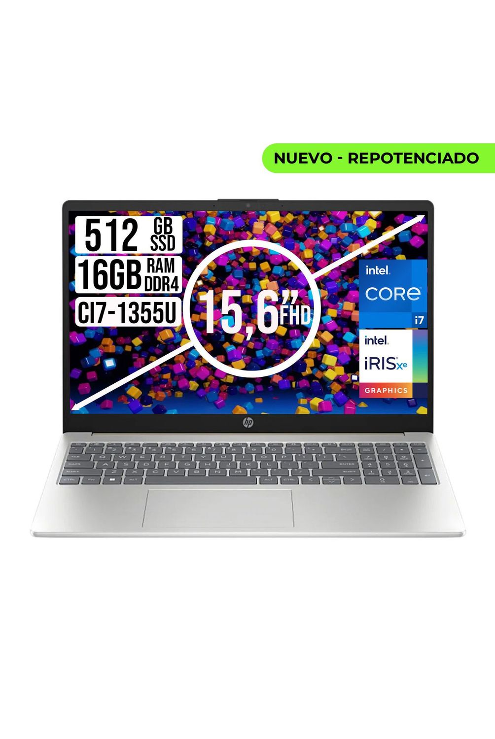 PORTATIL HP INTEL CORE I7-1355U SSD 512GB RAM 16GB LED 15,6 FULL