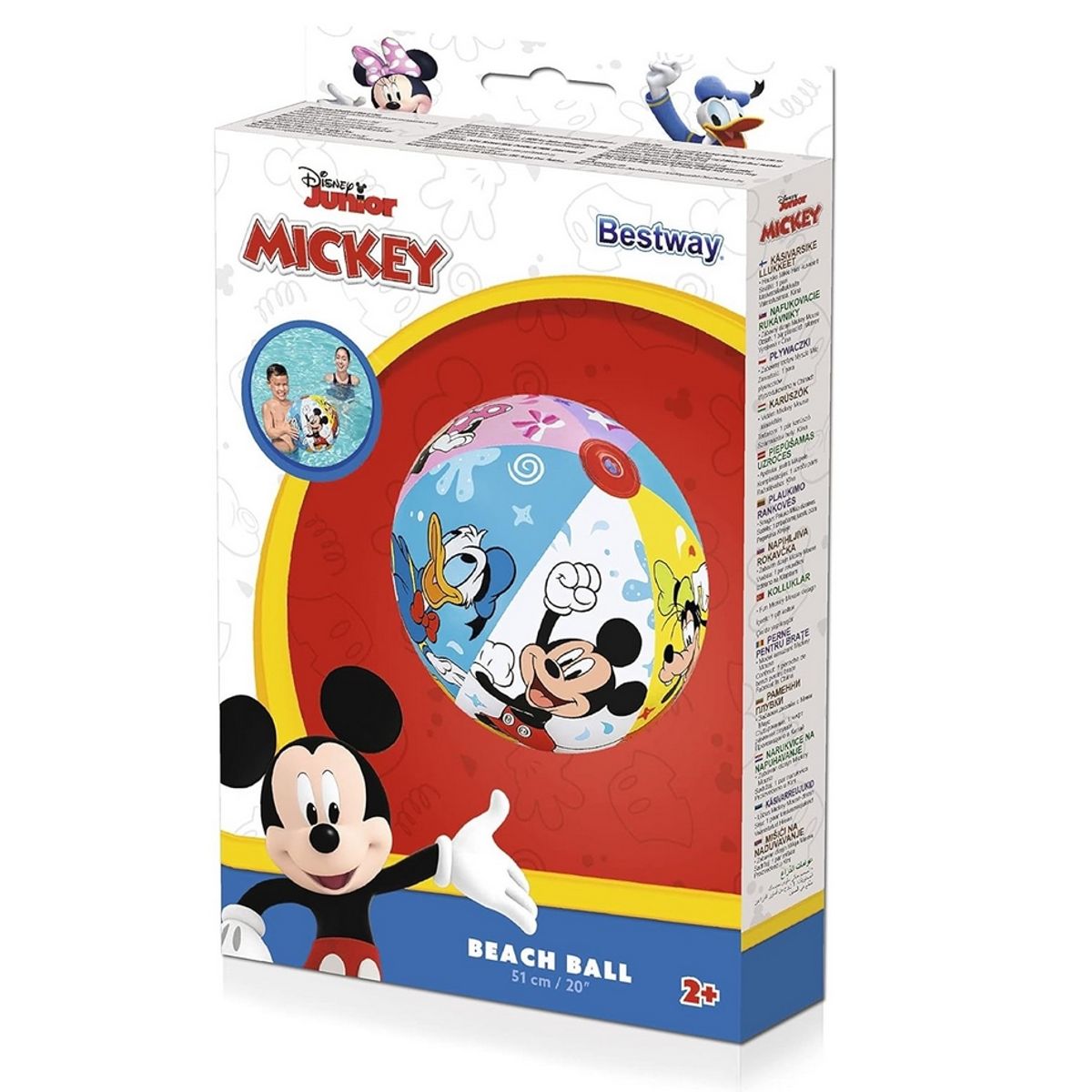 BESTWAY - Pelota De Playa Inflable Mickey Mouse Bestway Unisex 91098