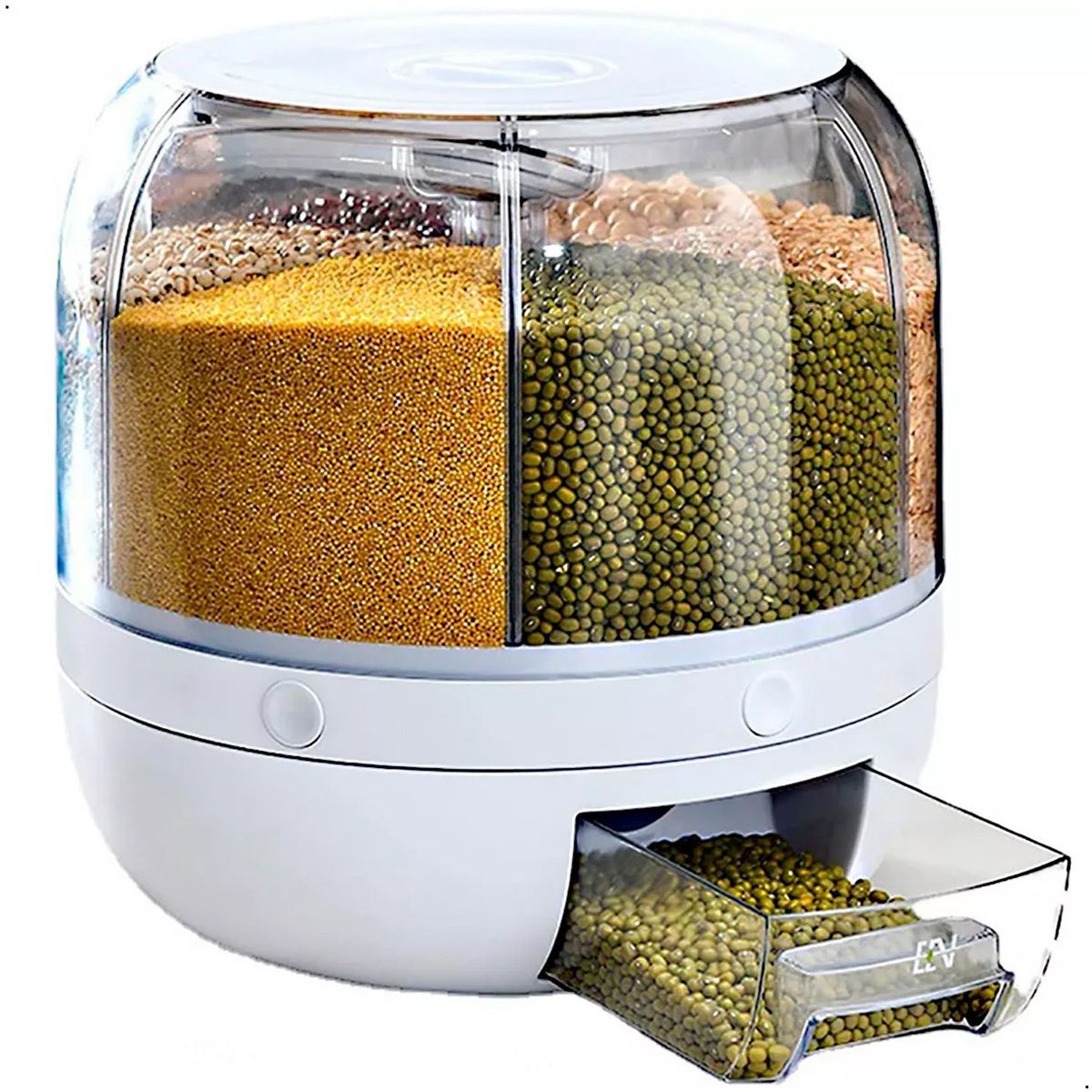 ONE PIXEL - Dispensador De Granos Giratorio 360° Organizador Alimentos 6 Espacios