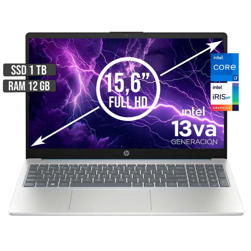 HP - PORTATIL HP INTEL CORE I7-1355U SSD 1TB RAM 12GB LED 15,6 FULL HD