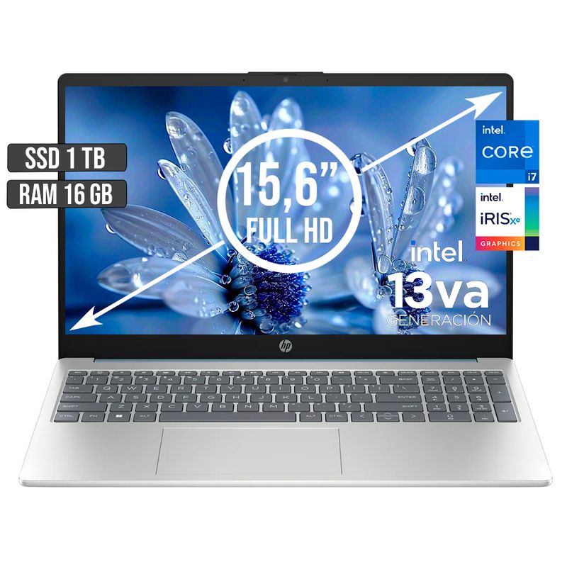 HP - PORTATIL HP INTEL CORE I7-1355U SSD 1TB RAM 16GB LED 15,6 FULL HD