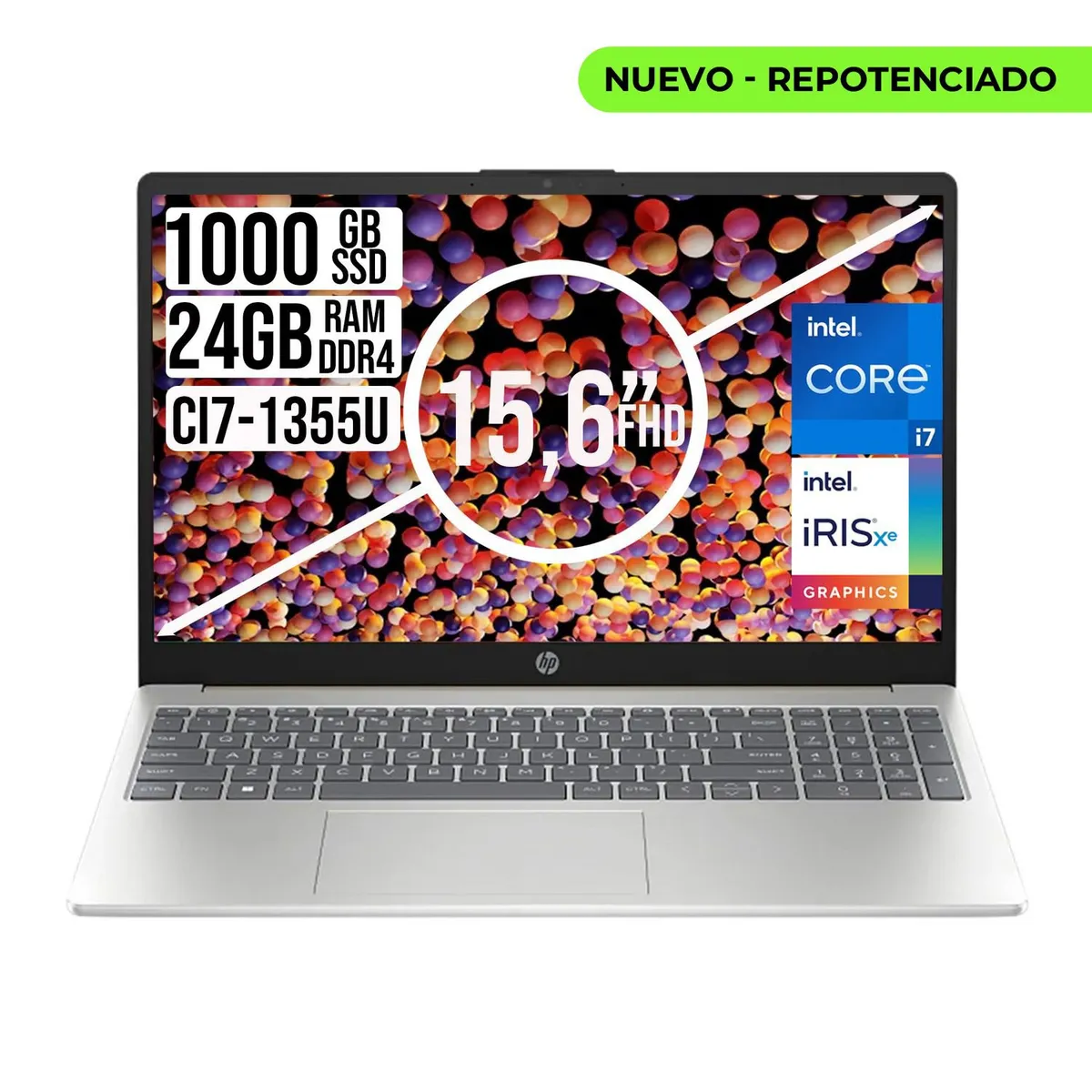 HP - PORTATIL HP INTEL CORE I7-1355U SSD 1TB RAM 24GB LED 15,6 FULL HD