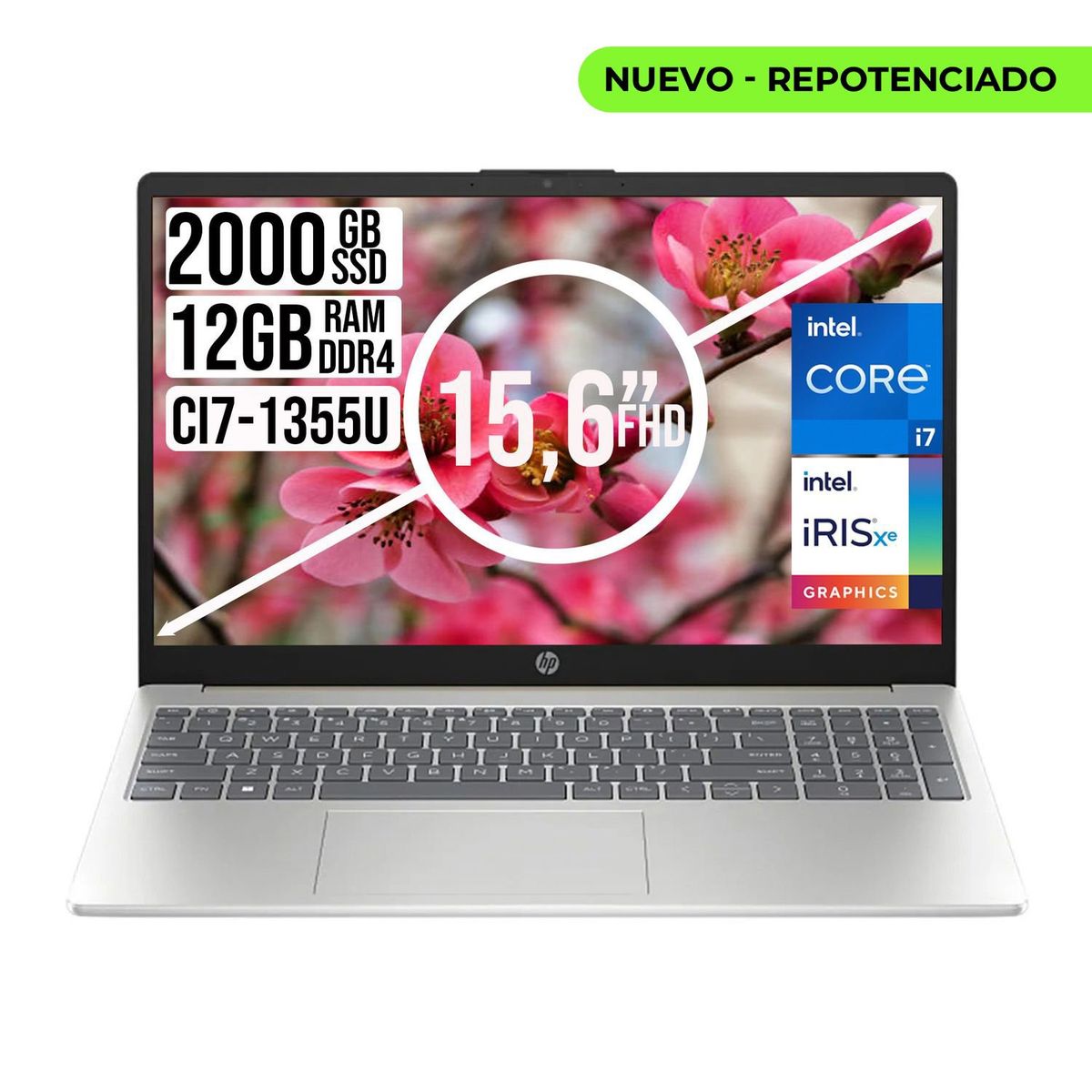 HP - PORTATIL HP INTEL CORE I7-1355U SSD 2TB RAM 12GB LED 15,6 FULL HD