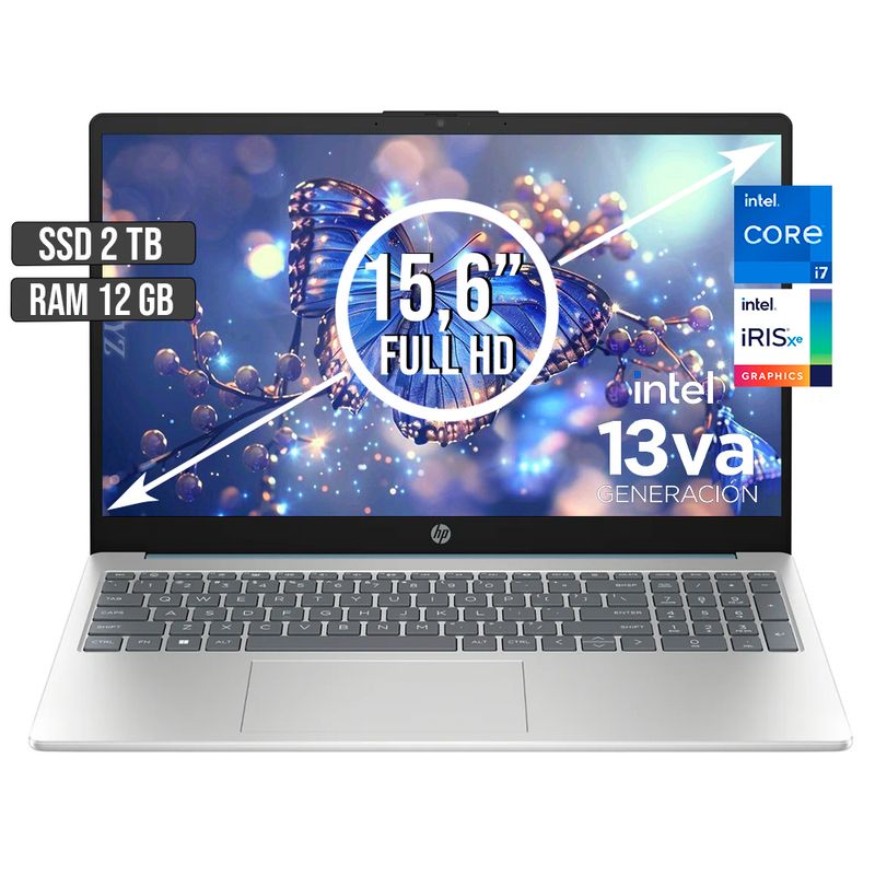 HP - PORTATIL HP INTEL CORE I7-1355U SSD 2TB RAM 12GB LED 15,6 FULL HD