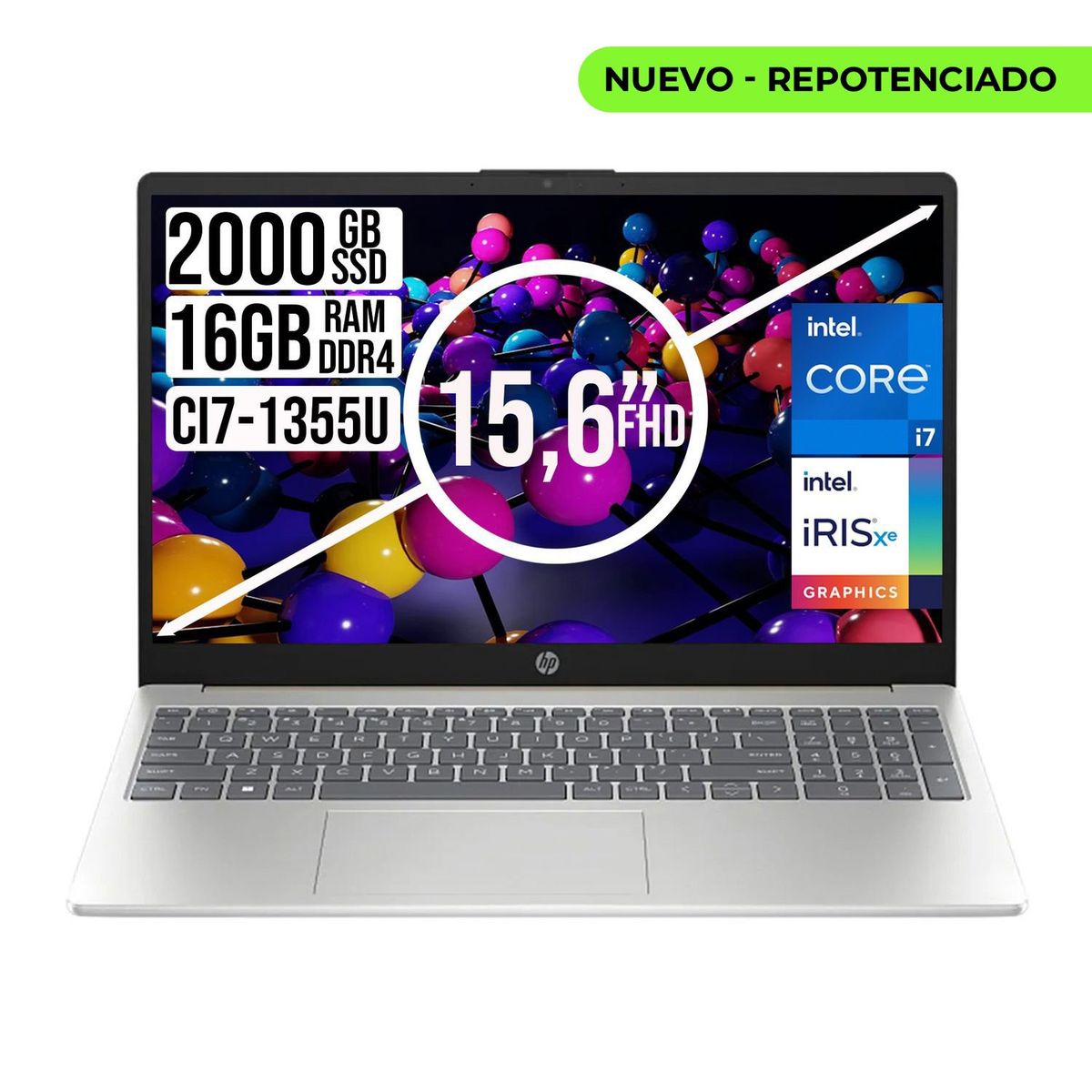 HP - PORTATIL HP INTEL CORE I7-1355U SSD 2TB RAM 16GB LED 15,6 FULL HD