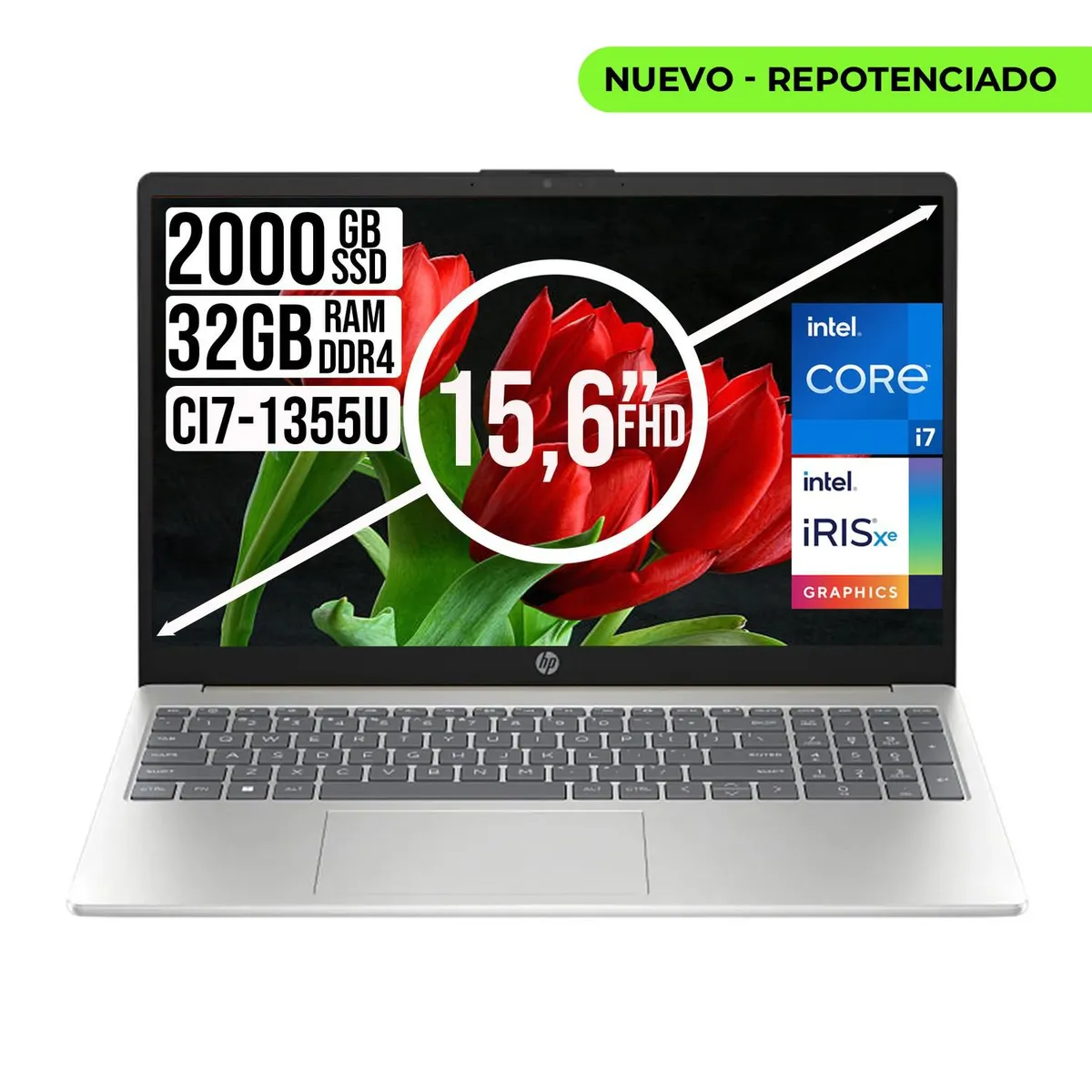 HP - PORTATIL HP INTEL CORE I7-1355U SSD 2TB RAM 32GB LED 15,6 FULL HD