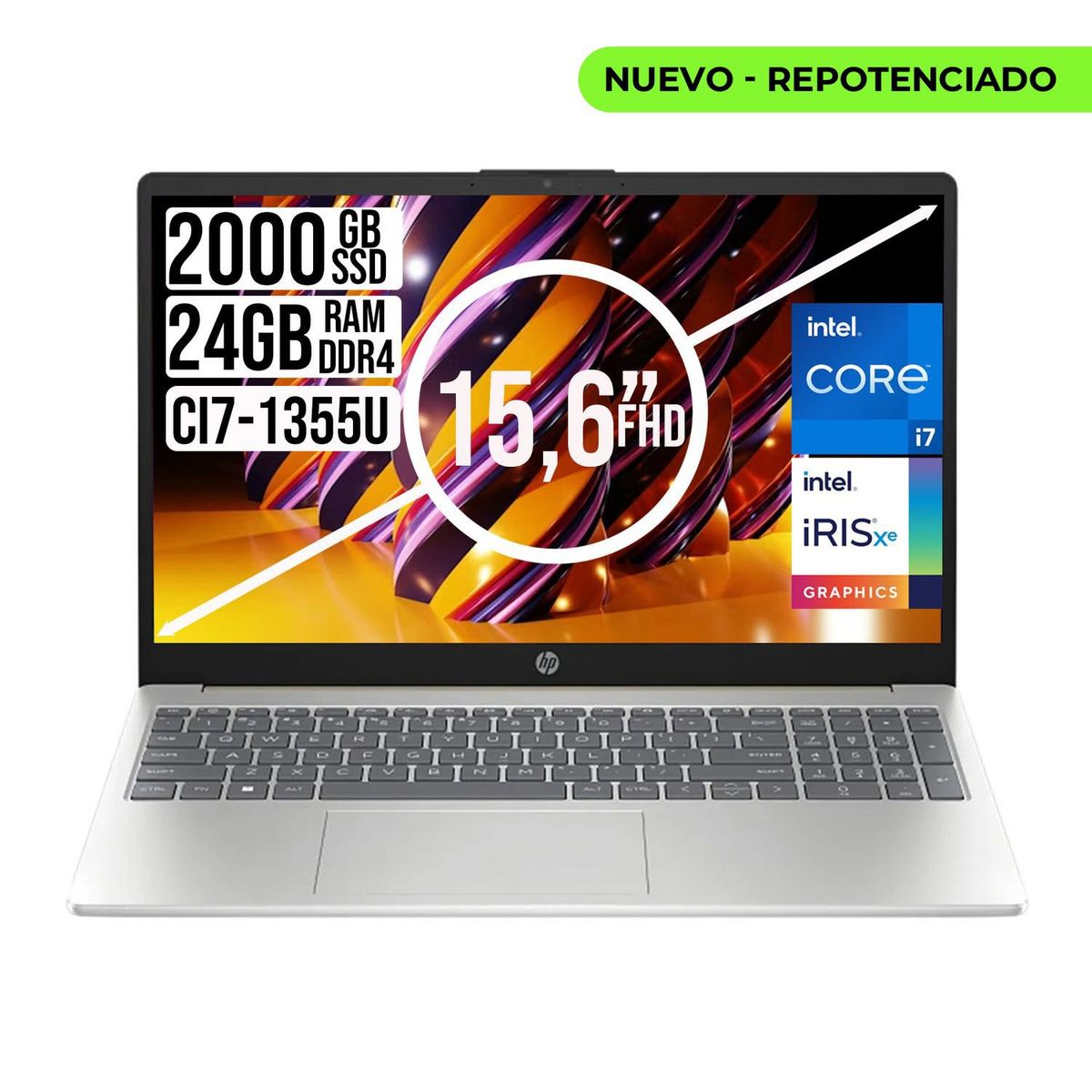 HP - PORTATIL HP INTEL CORE I7-1355U SSD 2TB RAM 24GB LED 15,6 FULL HD