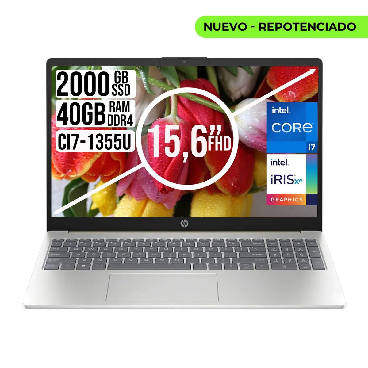 HP - PORTATIL HP INTEL CORE I7-1355U SSD 2TB RAM 40GB LED 15,6 FULL HD