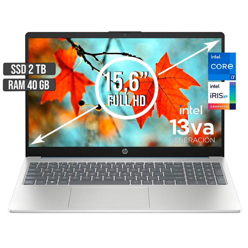 HP - PORTATIL HP INTEL CORE I7-1355U SSD 2TB RAM 40GB LED 15,6 FULL HD