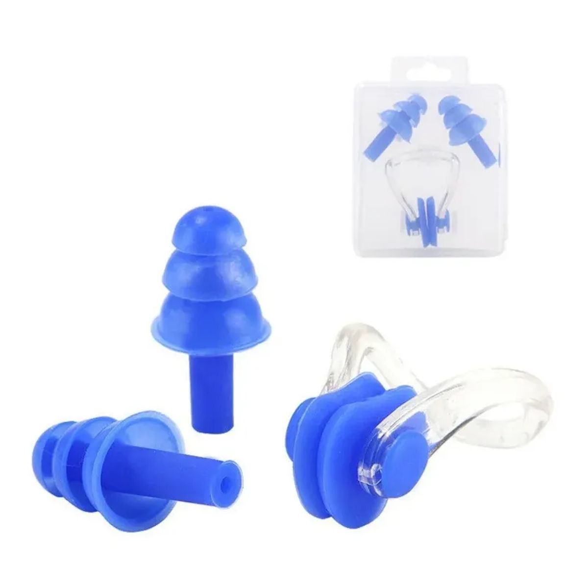 GENERICO - Kit Tapa Oídos Y Nariguera Set Natación Silicona + Estuche
