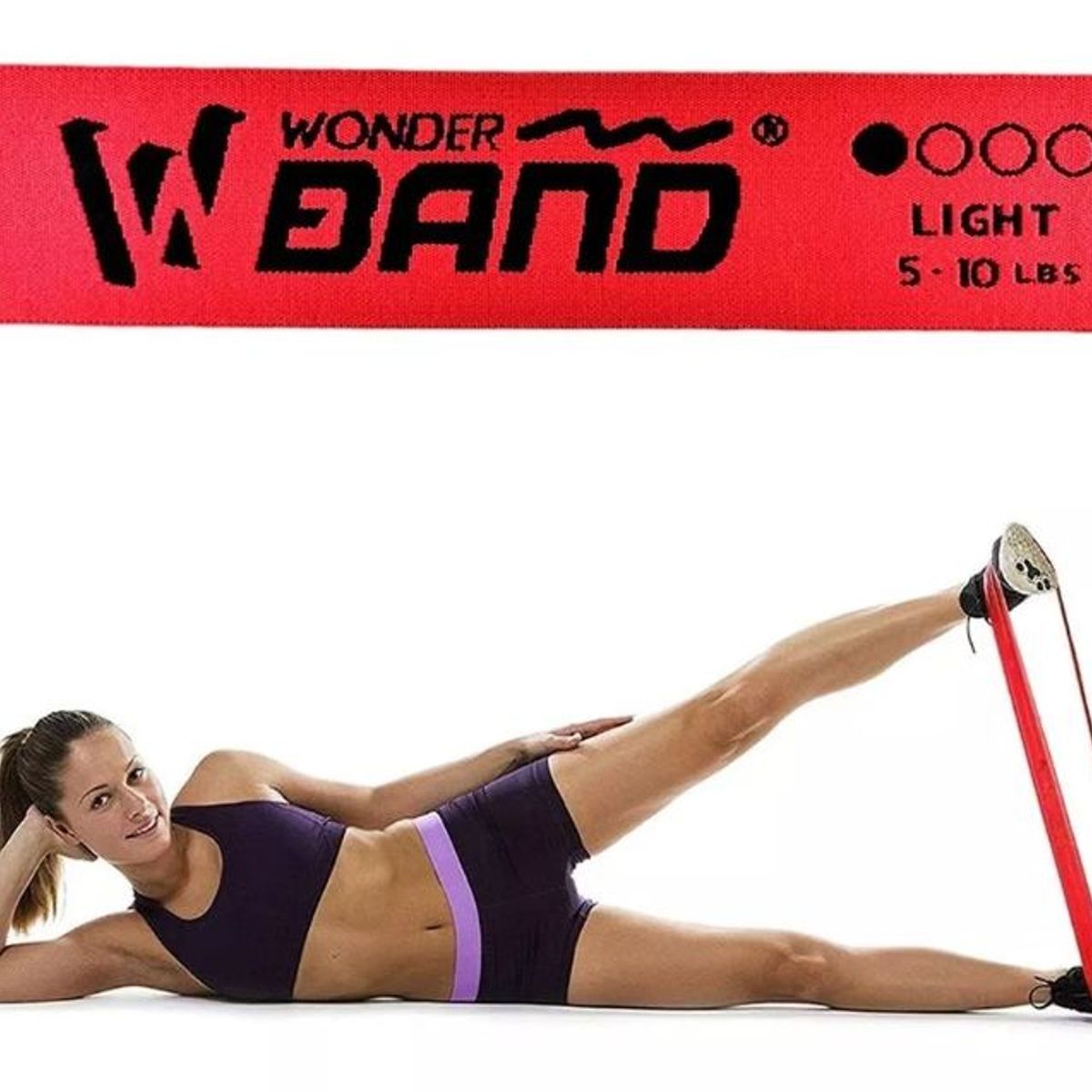 GENERICO - Banda Elástica Tela Resistencia Wonder Roja 5-10lb Suave