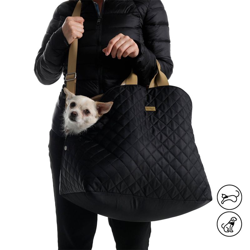 TOTTO - Bolso cargador de mascota 2 en 1 Slipy Negro