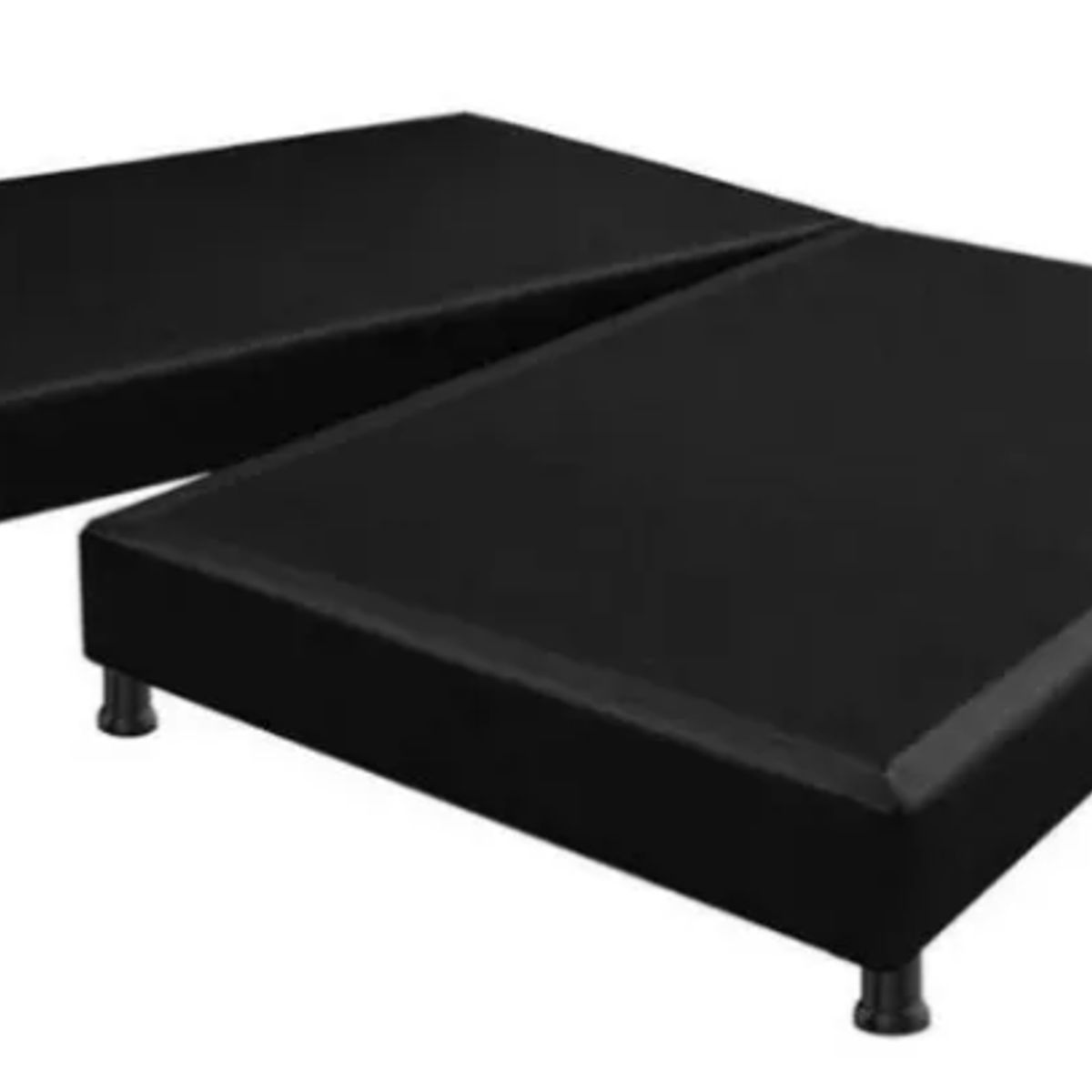 GENERICO - Base Cama Dividida Semidoble Negra 120X190cm