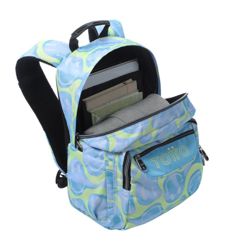 TOTTO - Morral Para Mujer Juvenil Porta PC 13" Gommas Amarillo