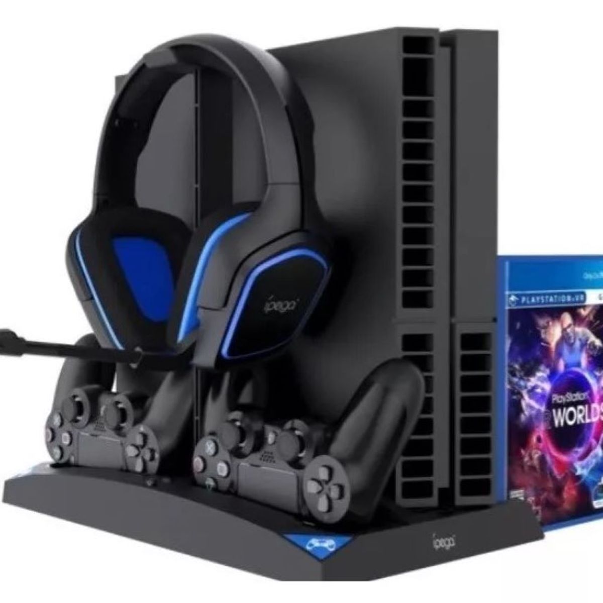 IPEGA - Base Vertical Refrigerante Ps4,pro,slim,p4 Cargadores 6 En 1
