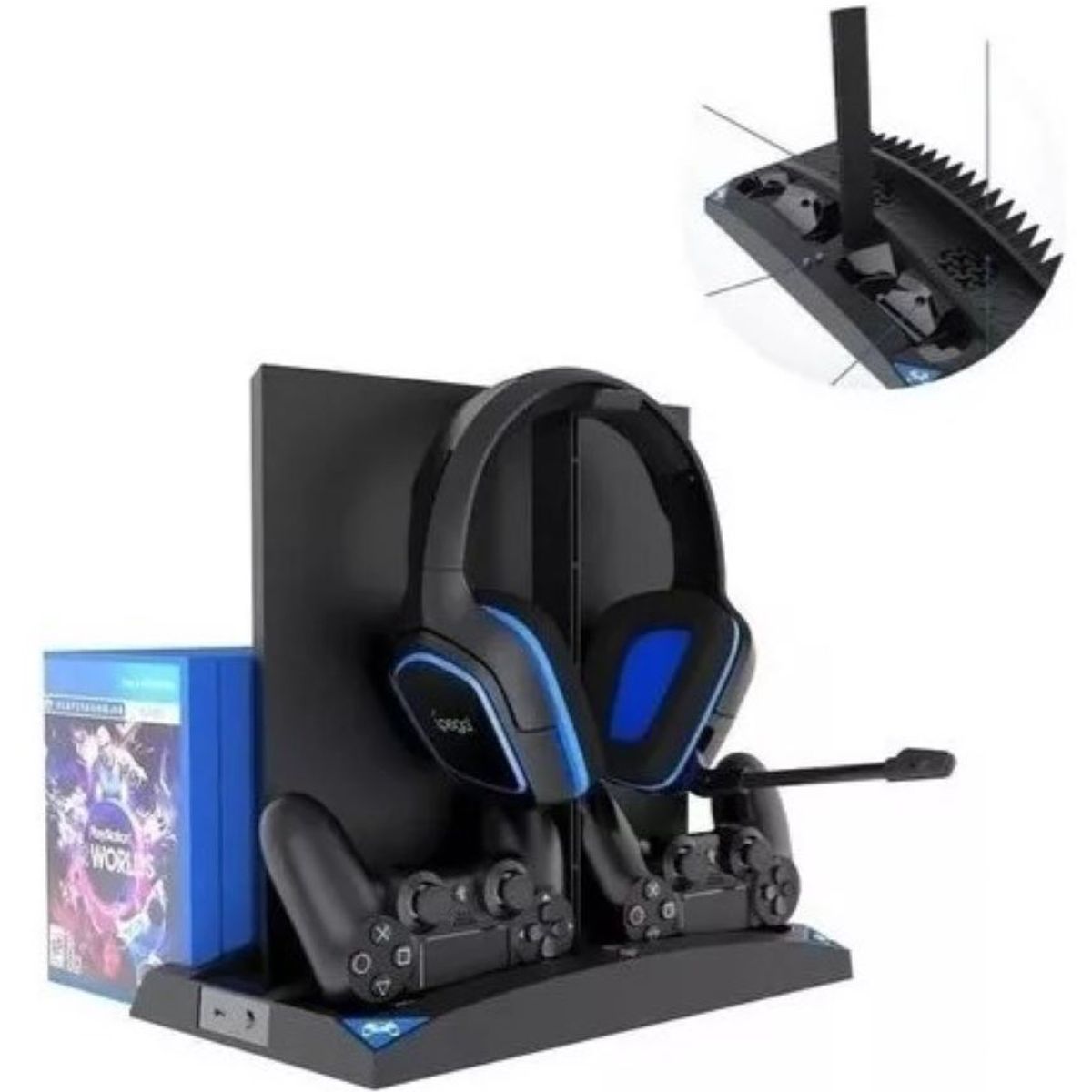 IPEGA - Base Vertical Refrigerante Ps4,pro,slim,p4 Cargadores 6 En 1