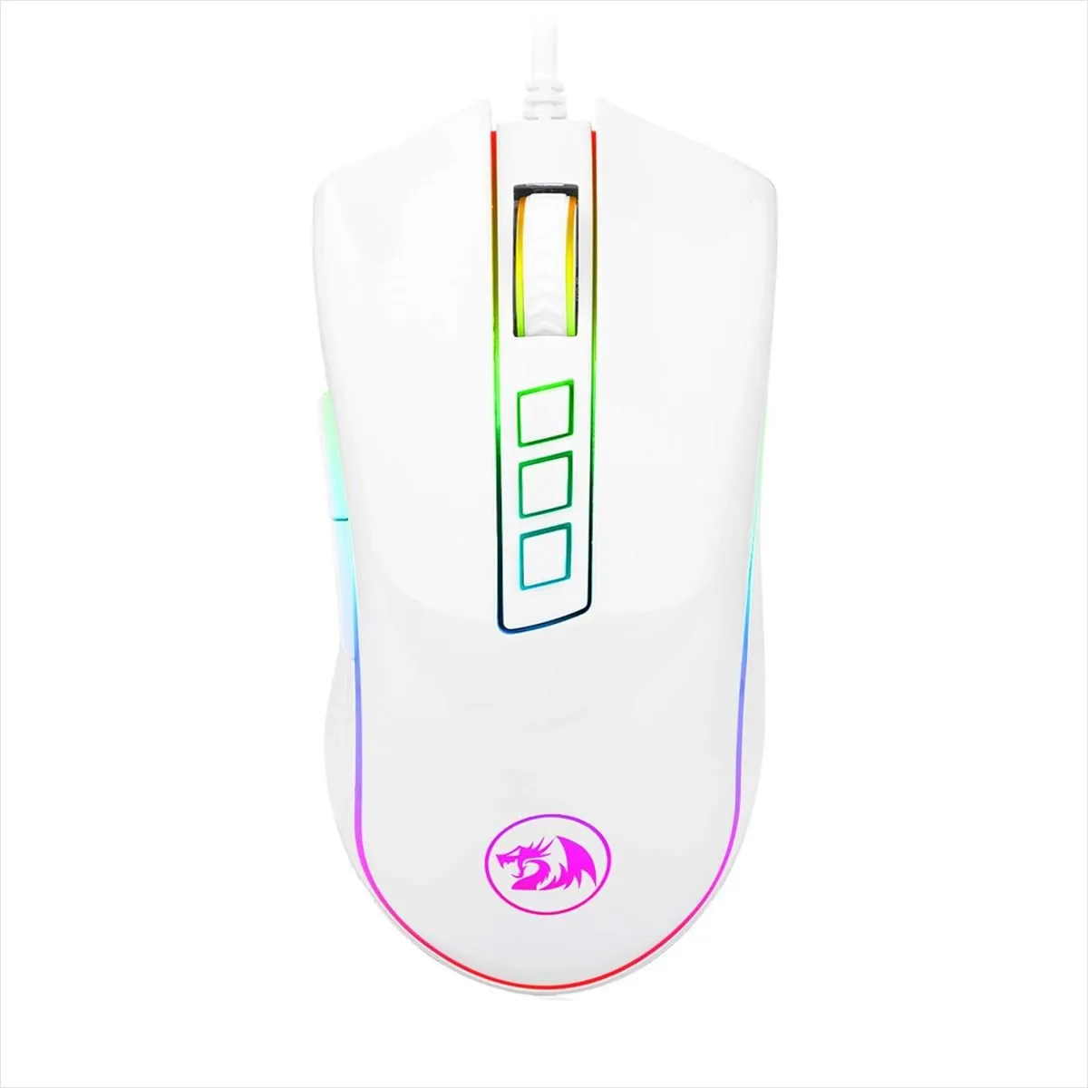 REDRAGON - Mouse Gamer Redragon M711 Cobra Chroma, 10000dpi / 9 Botones Blanco