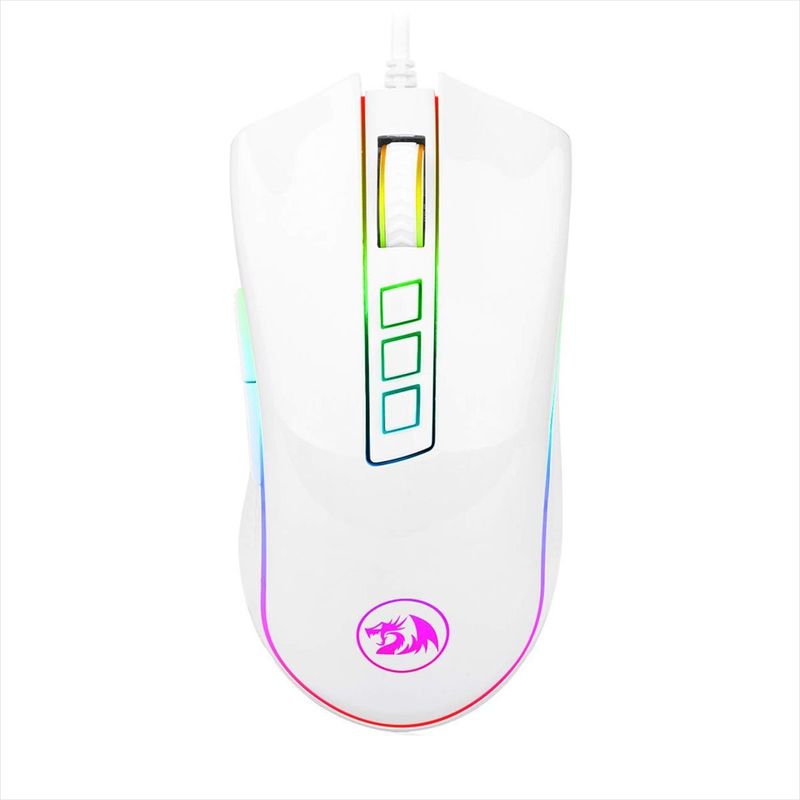 REDRAGON - Mouse Gamer Redragon M711 Cobra Chroma, 10000dpi / 9 Botones Blanco