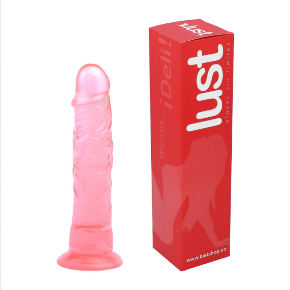 LUST - Consolador Realista Con  Base De Succión Rosado
