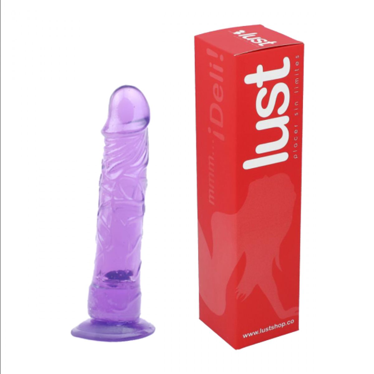 LUST - Consolador Realista Con Base De Succión Morado