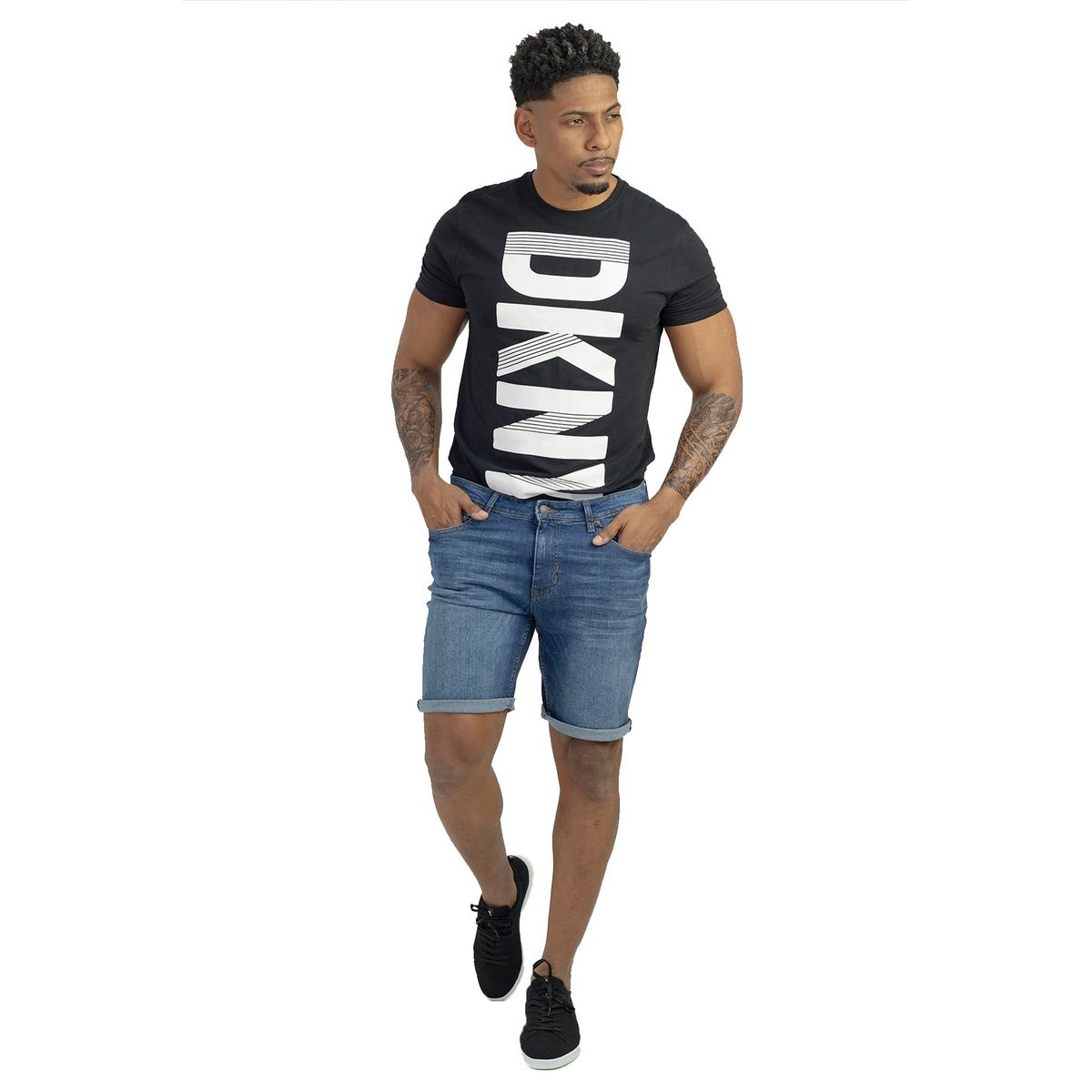 DKNY - Bermuda Jean Dkny Original Azul Para Hombre