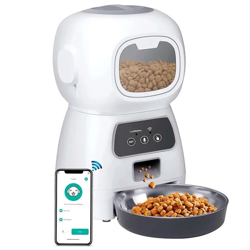 GENERICO - Comedero Dispensador Automático Para Mascotas Wifi App