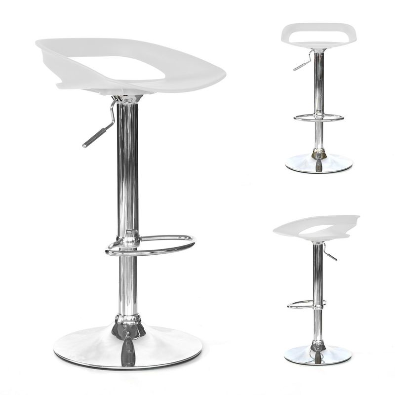 BONNO - Set X 3 Und Silla Bar Tribeca Giratoria Blanco Bonno