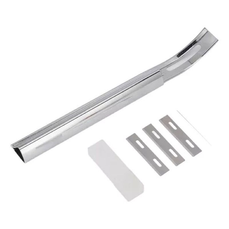 GENERICO - Cuchilla Para Desbaste Manual En Cuero Trabajado A Mano - Plateada
