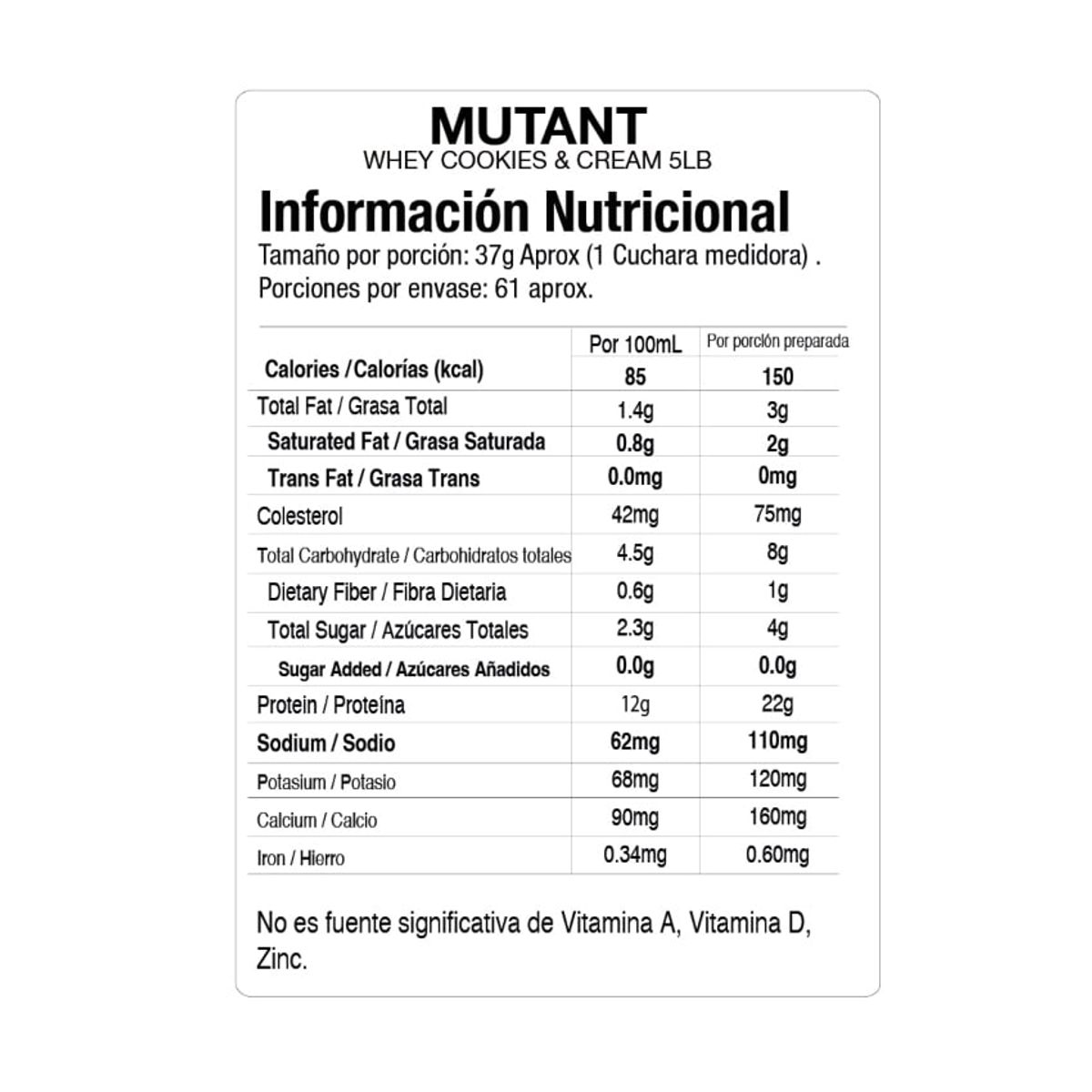 MUTANT - Mutant Whey 5 Libras - Cookies and Cream