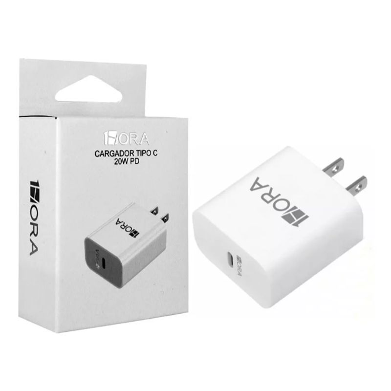 1HORA - Adaptador Tipo C 20w Carga rápida 1Hora