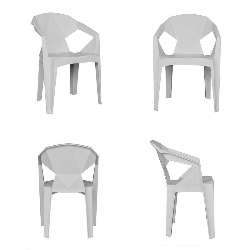 BONNO - Set X 4 Und Silla Diseño River Gris Bonno