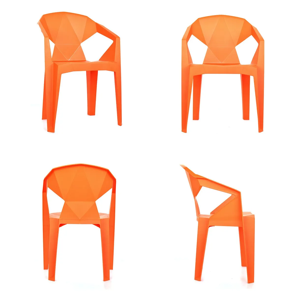 BONNO - Set X 4 Und Silla Diseño River Naranja Bonno